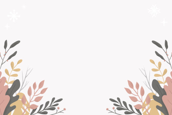 Download Winter Flower Leaf Snowflakes Background - Winter Collection
