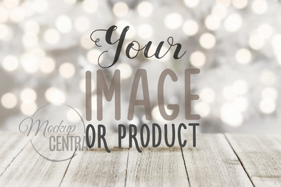 Download Winter Christmas Background Table Mockup - Winter Collection