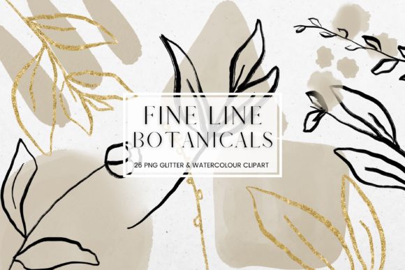 Download Fine Line Floral, Grey Watercolour - Floral Collection