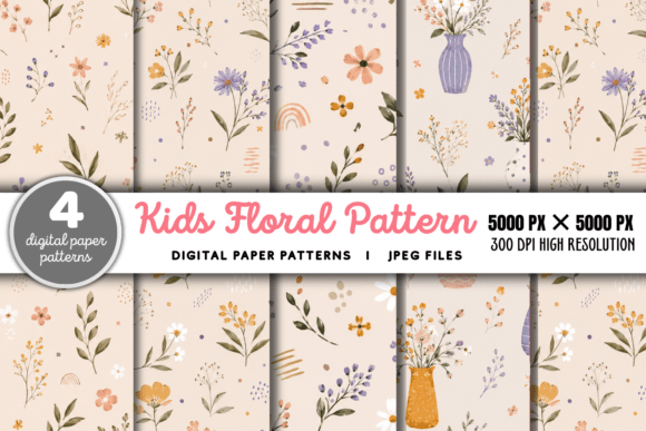 Download Kids Floral Pattern, Kids Flower Pattern - Floral Collection