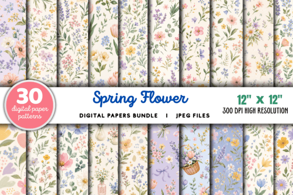Download Spring Flower Pattern Floral Bundle - Floral Collection
