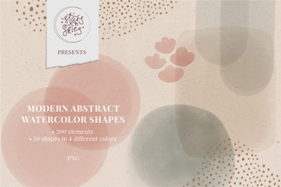 Download Modern Abstract Watercolor Shapes - Modern Collection
