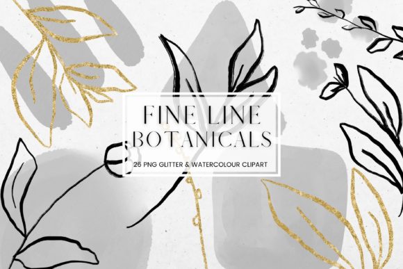 Download Fine Line Floral and Watercolour Clipart - Floral Collection