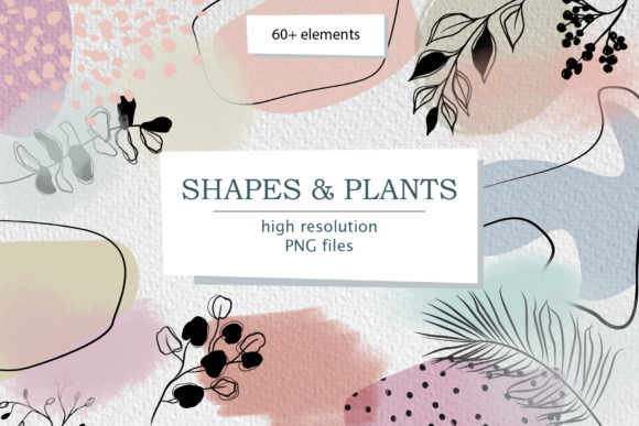 Download Modern Smooth Abstract Shapes &amp; Plants - Modern Collection