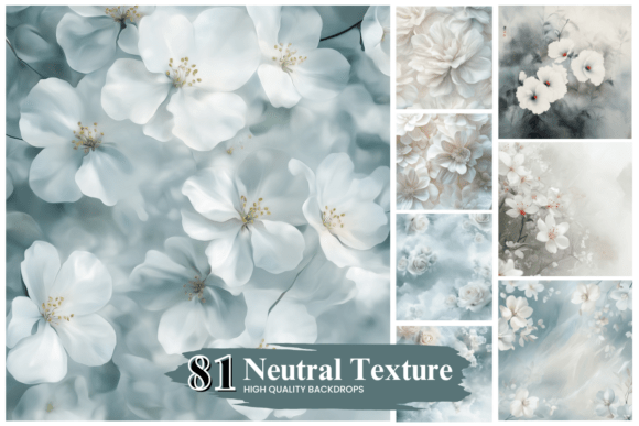 Download Soft Neutral Textures Floral Backdrops - Floral Collection