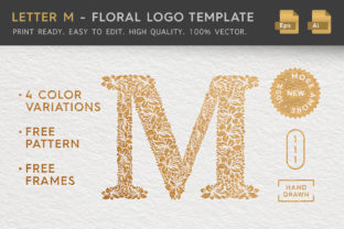 Download Letter M - Floral Logo Template - Floral Collection
