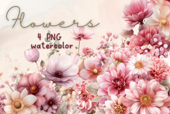 Download Watercolor Flowers Pink Elegance Floral - Floral Collection