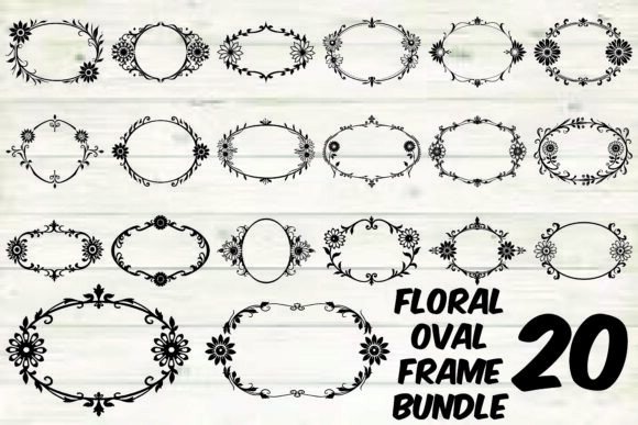 Download Floral Oval Frame Bundle - Floral Collection