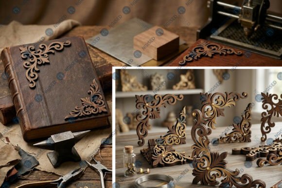 Download Laser Cut Royal Floral Corner SVG Bundle - Floral Collection
