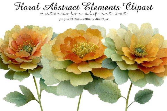 Download Floral Abstract Elements Clipart - Floral Collection