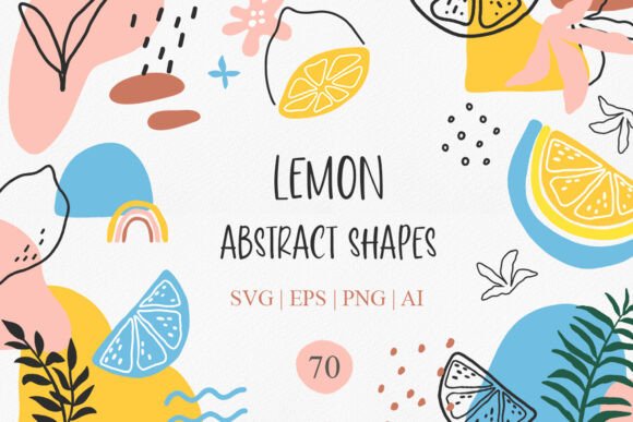 Download Lemon Modern Abstract Shapes Svg Clipart - Modern Collection