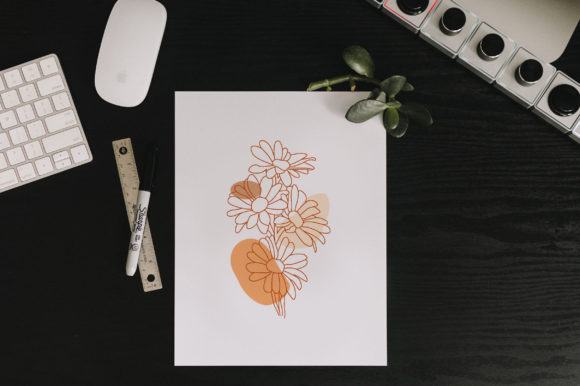 Download Line Art Floral Wall Art Minimalist - Floral Collection