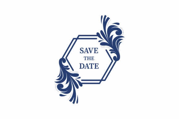 Download Element Floral Save Date Banner Hexagon - Floral Collection